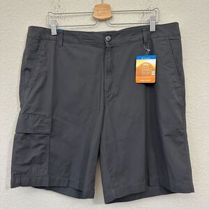 COLUMBIA Red Bluff Cargo Shorts Gray Omni-Shade Cotton Outdoor NWT